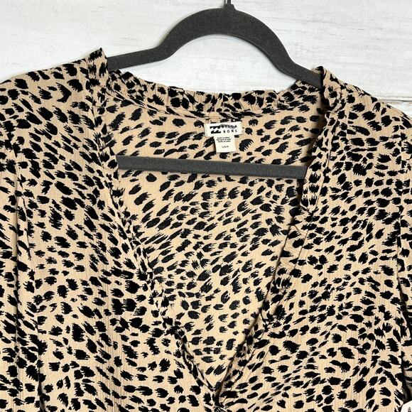 Billabong Starry Nights Leopard Print Top Size Large - Picture 10 of 11